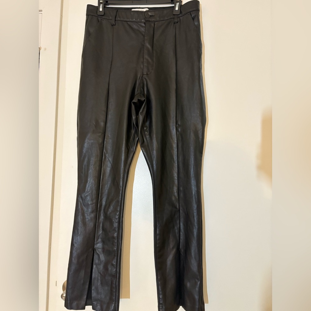 Abercrombie & Fitch Black Leather Skinny Pants